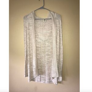 Cream Roxy Hooded Cardigan